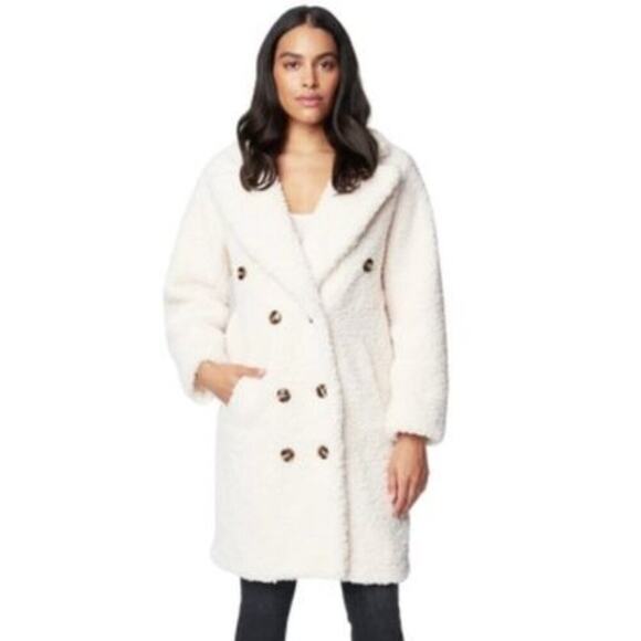 Blank NYC Sea Salt Faux Sherpa Coat, M - Picture 1 of 11